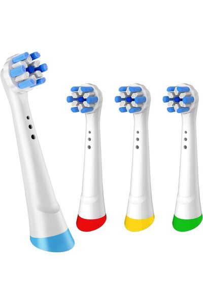 Choice19 4 رؤوس فرشاة بديلة بيضاء متوافقة مع فرش الأسنان الكهربائية من سلسلة ...