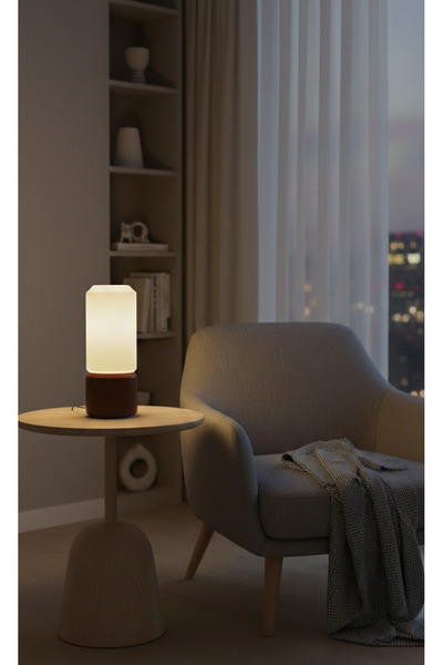 Eksen3Boyut Elite Silindir Abajur – Lüks Tasarım Modern Kablolu Masa Lambası ...