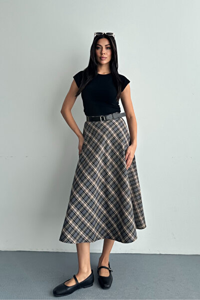 macharel jeans A-Form New Season Belted Skirt