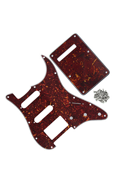 Choice4 Red tortoise 4ply FLEOR Set of 11 Holes SSH ST Electric Guitar kguard...