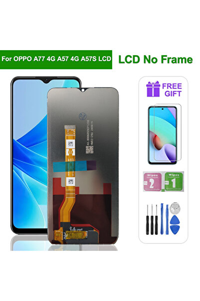 Choice1 شاشة LCD بدون إطار 6.56 بوصة لهاتف A77 4G، شاشة LCD تعمل باللمس، مجمو...
