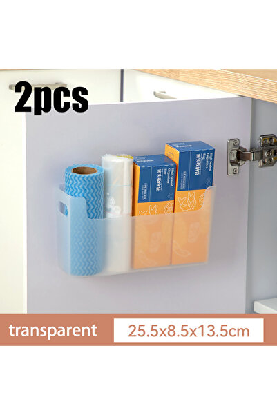 Choice4 B Large 2pcs Non Perforated Cling Film Rack Inside Cabinet Wall Shelf...