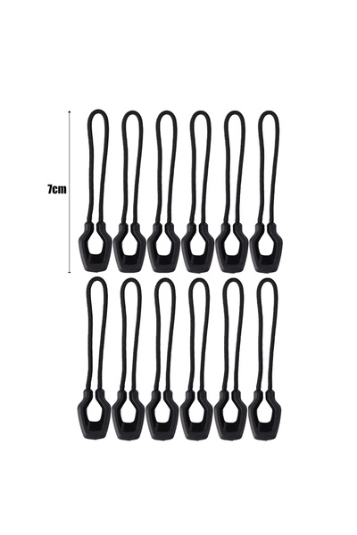 Choice5 12 قطعة من سحابات سوداء، 6/12 قطعة، ملحقات سحابات مريحة لتمديد السحاب...