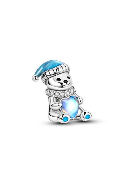 Choice6 KTC1397 Charms Original 925 Silver Blue Beads Fit Bracelet Pendant Di...