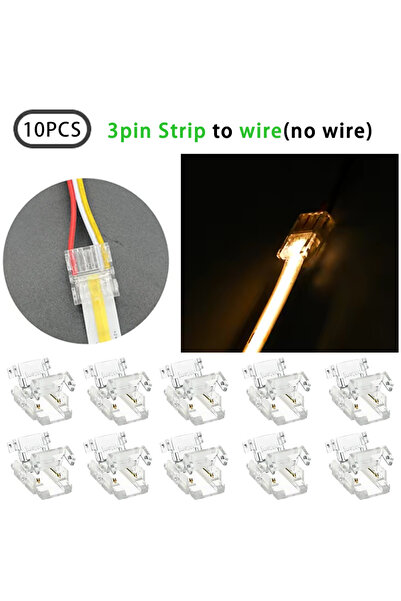 Choice4 10 قطع موصلات ثلاثية الأطراف 10 مم COB، النوع B، 10 قطع موصلات شريط L...