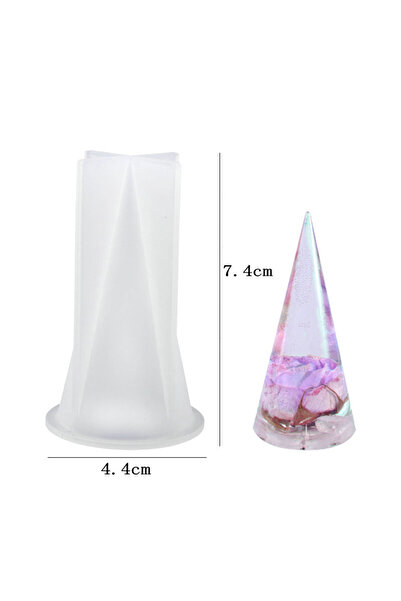 Choice1 7.4x4.4cm 8Styles Ring Holder Cone Resin Molds Pyramid Silicone Mold ...