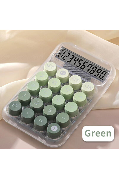 Choice Green 1PC Transparent Gradient Large Button Calculator Large Screen El...