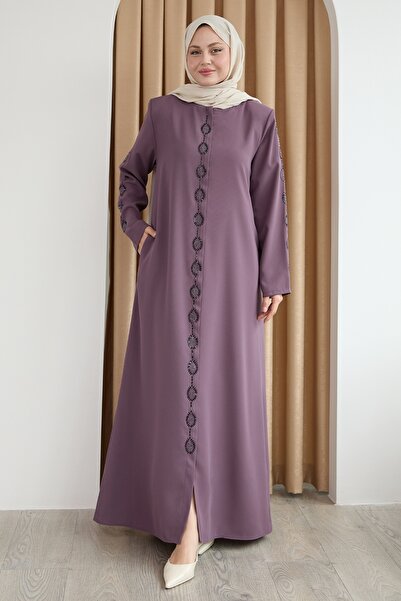 InStyle Damla Stone Patterned Rose Dried Ferace