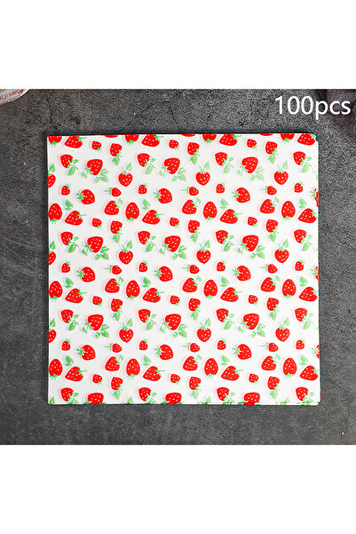 Choice4 100 قطعة من ورق تغليف الساندويتشات بنكهة الفراولة، 7 ألوان، أوراق شمع...