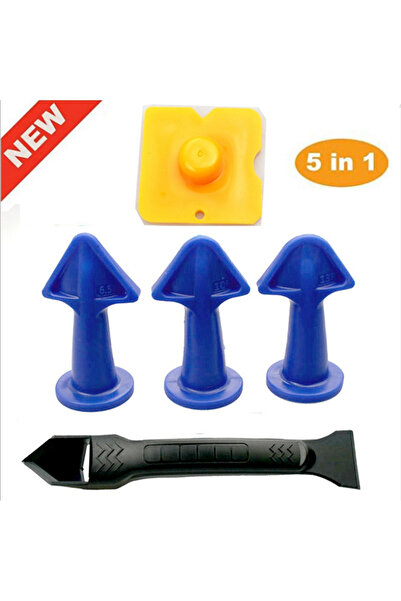 Choice Blue 5pcs Caulking Nozzle Applicator Finishing Tool Spatula Plastic Gl...