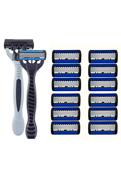 Choice4 ماكينة حلاقة كلاسيكية بست طبقات، مزودة بحاملين و12 شفرة، مناسبة لحلاق...