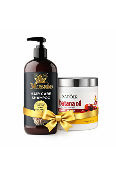 SADOER Set Shampoo Mosaic Garlic 1000ml + Mask Batana Oil 500g