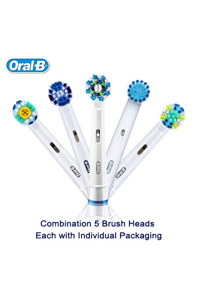 Choice1 خمسة رؤوس فرشاة أسنان أصلية من أورال-بي قابلة للاستبدال، متوافقة مع ف...