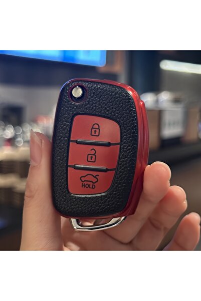 Choice4 Red TPU Car Key Case Cover Key FOB Cover For Hyundai i10 i20 i40 iX35...