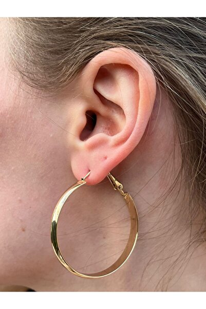 uyguntakıaksesuar Large Gold Hoop Earrings – Classic and Timeless Elegance