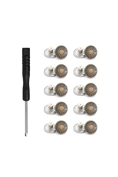 Choice16 5set 50pcs C 10/30/50Pcs Metal Jeans Butt 17mm Replacement Screw But...