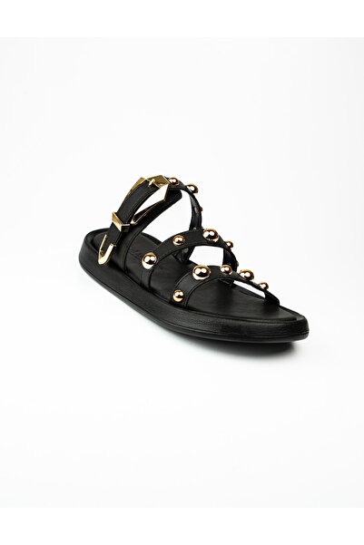 MİSS PARK MODA 831 Γυναικείες Παντόφλες Μαύρης Πέτρας