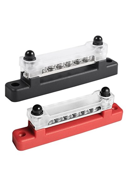 Choice8 موصل طرفي أسود وأحمر M6 12 فولت بستة أطراف، قضيب توصيل أسود، مسمار 1/...