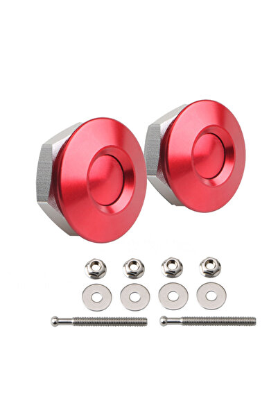 Choice1 Red Universal Push Button Billet Quick Release Fasteners Set Racing C...