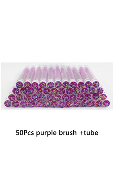 choice2 فرشاة رموش للاستخدام مرة واحدة من تي دانس، لون بنفسجي، 50 قطعة، مع أن...