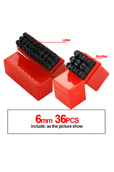choice2 6mm 36PCS Letter&Number Stamp Punch Set Hardened Steel Metal Wood Lea...