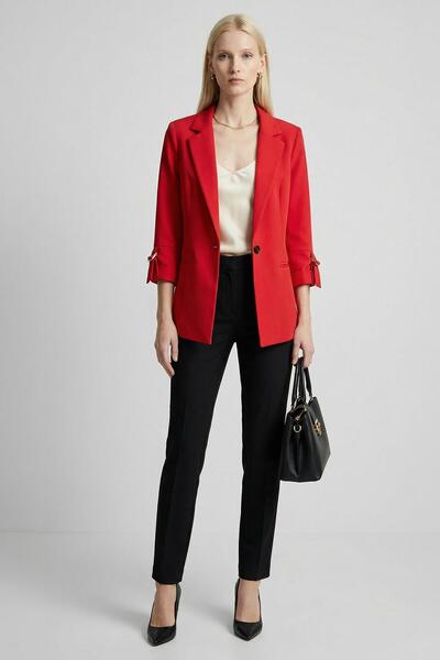 Rays 6708A Single Button Classic Jacket Red