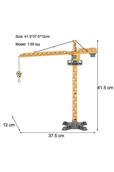 Choice7 Tower crane 2 in 1 Toys for Boys Alloy Tractor Kids Excavator Bulldoz...