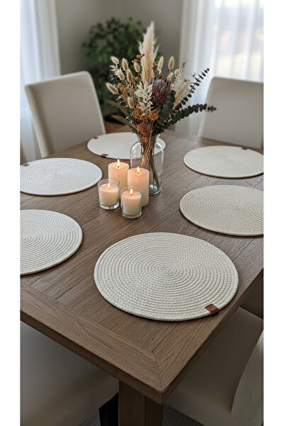 Rhythm London Textile 6'Lı Krem Renk Supla Takımı American Servis 32 Cm çap H...