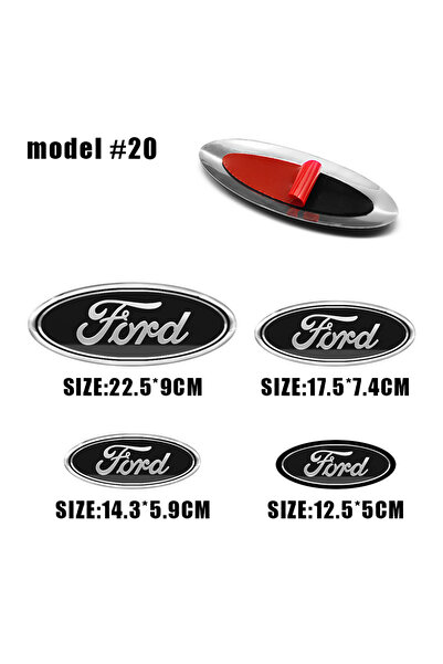 choice2 شعار فورد 17.5 × 7.4 سم، موديل 20، لشبكة التهوية الأمامية وشعار صندوق...