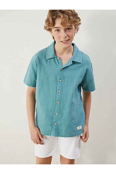 LC Waikiki Cămașă pentru băiat cu mânecă scurtă de bază sezon nou - S5g269z4