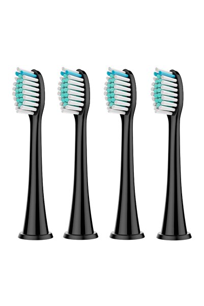 Choice4 4 رؤوس فرشاة بديلة سوداء متوافقة مع سلسلة Philips Sonicare DiamondCle...