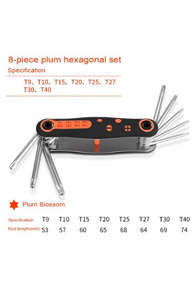 choice2 8PCS TORX Allen Keys Wrench Folding Torx Screwdriver, Special Work Sp...