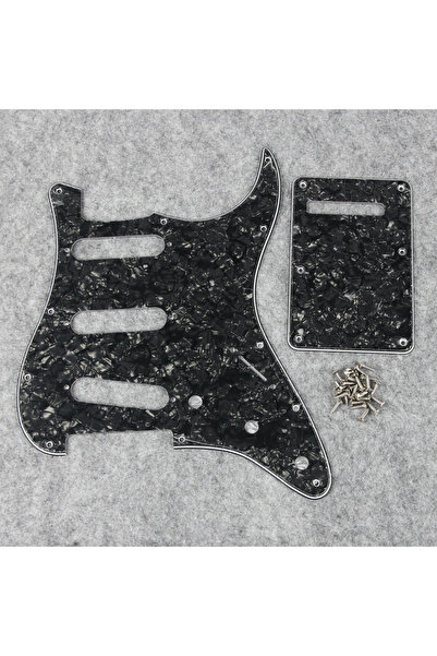 Choice3 Black Pearl 4ply FLEOR Set of SSS kguard ST FD Guitar Scratch Plate 1...