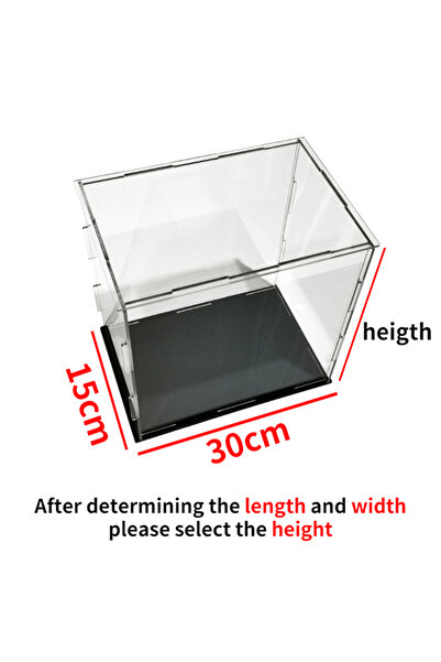 Choice44 height 15cm 30x15cm Acrylic Display Case Clear Display Box Counterto...