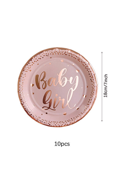 Choice طقم أدوات مائدة ورقية للاستخدام مرة واحدة، مقاس 7 بوصات، لون ذهبي وردي...