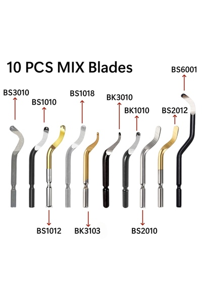 Choice9 10PCS MIX Blades 10PCS Rotary Deburr Blades for Deburring Tool Kit Wi...
