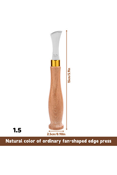 Choice5 أداة تجعيد حواف جلد الطبيعي Zxiixz، قطعة واحدة، 1.5 مم، ذات فتحة ضحلة...