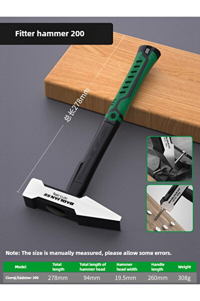 Choice1 أدوات يدوية 200 غرام، ديكورات بناء، مطرقة برأس مسطح 200 غرام، مطرقة م...