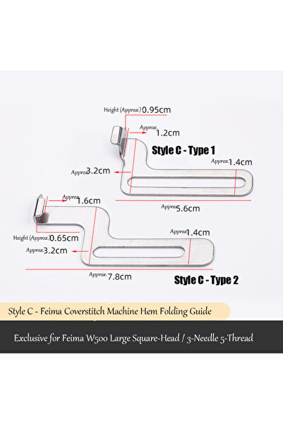 choice2 Style C Translation Multiple Types of Coverstitch Machine Guides for ...