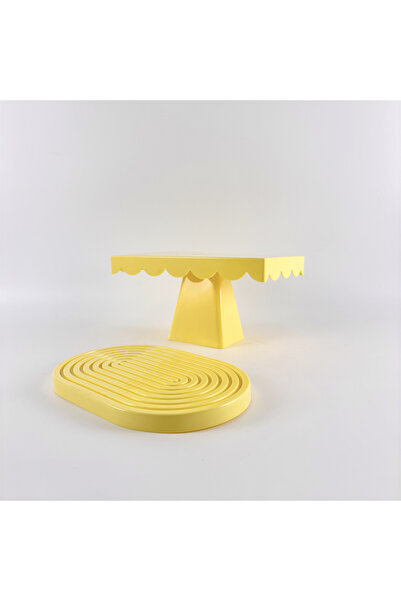 Choice7 baby yellow set of 2pcs cupcake stand for wedding birthday party deco...