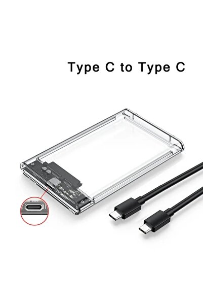 Choice3 علبة أقراص صلبة خارجية من النوع C إلى النوع C USB 2.0/3.0/النوع C إلى...