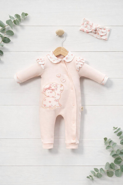 Panfilia 100% Cotton Baby Girl Long Sleeve Seasonal Cute Jumpsuit