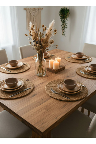 Rhythm London Textile 6-Piece Cream Color Supla Set American Service 32 cm Di...