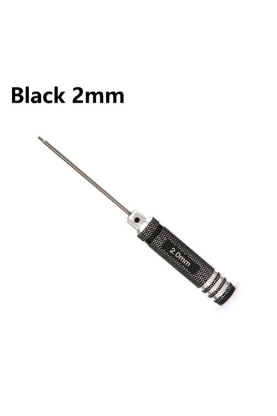 choice2 مفك براغي سداسي أسود 2 مم، قطعة واحدة، من RC Tools، مطلي بالتيتانيوم ...