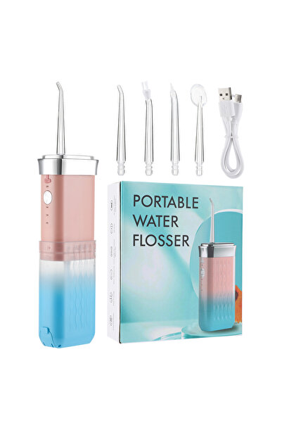 Choice1 خيط تنظيف الأسنان بالموجات فوق الصوتية قابل للطي بثلاثة أوضاع، وردي ا...