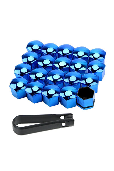 Choice5 ٢٠ قطعة من أغطية صواميل عجلات السيارات، ٢٠ قطعة، زرقاء اللون، جديدة، ...