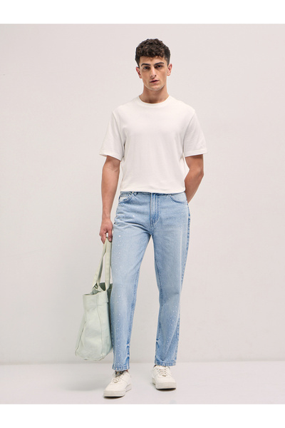 The Bear House By Styli Men Mid Rise Cotton Straight Fit Jeans