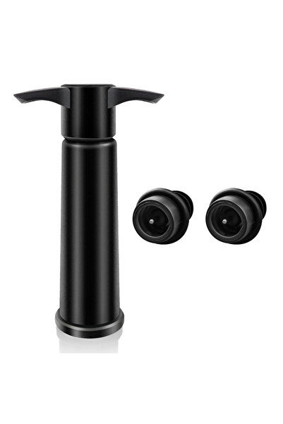 Choice3 سدادتان سوداوان لحفظ النبيذ، مضخة تفريغ، سدادات زجاجات نبيذ مصنوعة من...