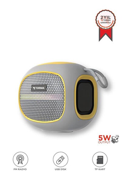 Torima Bluetooth Hoparlör Taşınabilir Kablosuz Speaker FM Radyo USB TF Kart 5...