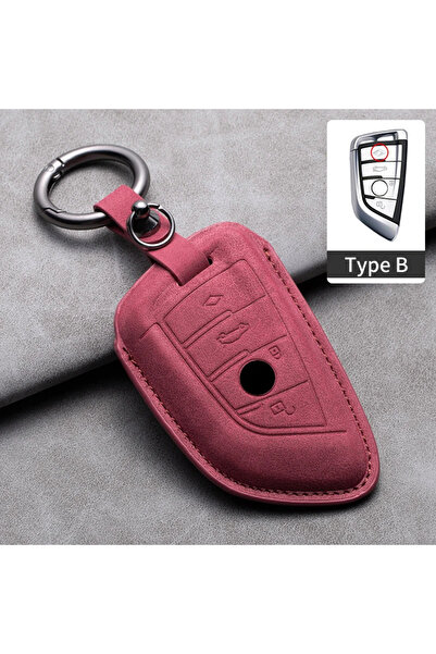 Choice12 Red B1 Leather Car Remote Key Case Cover for Bmw F20 G20 G30 X1 X3 X...